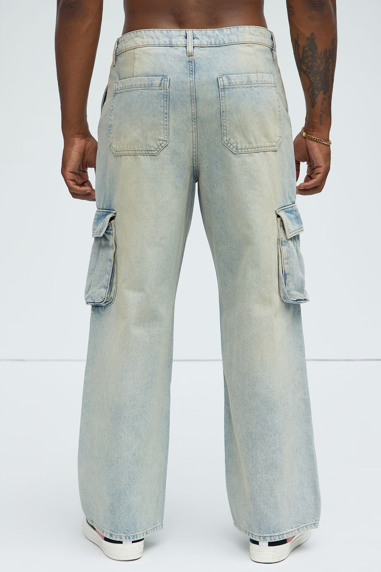 Micah Baggy Moto Jeans - Light Blue Wash