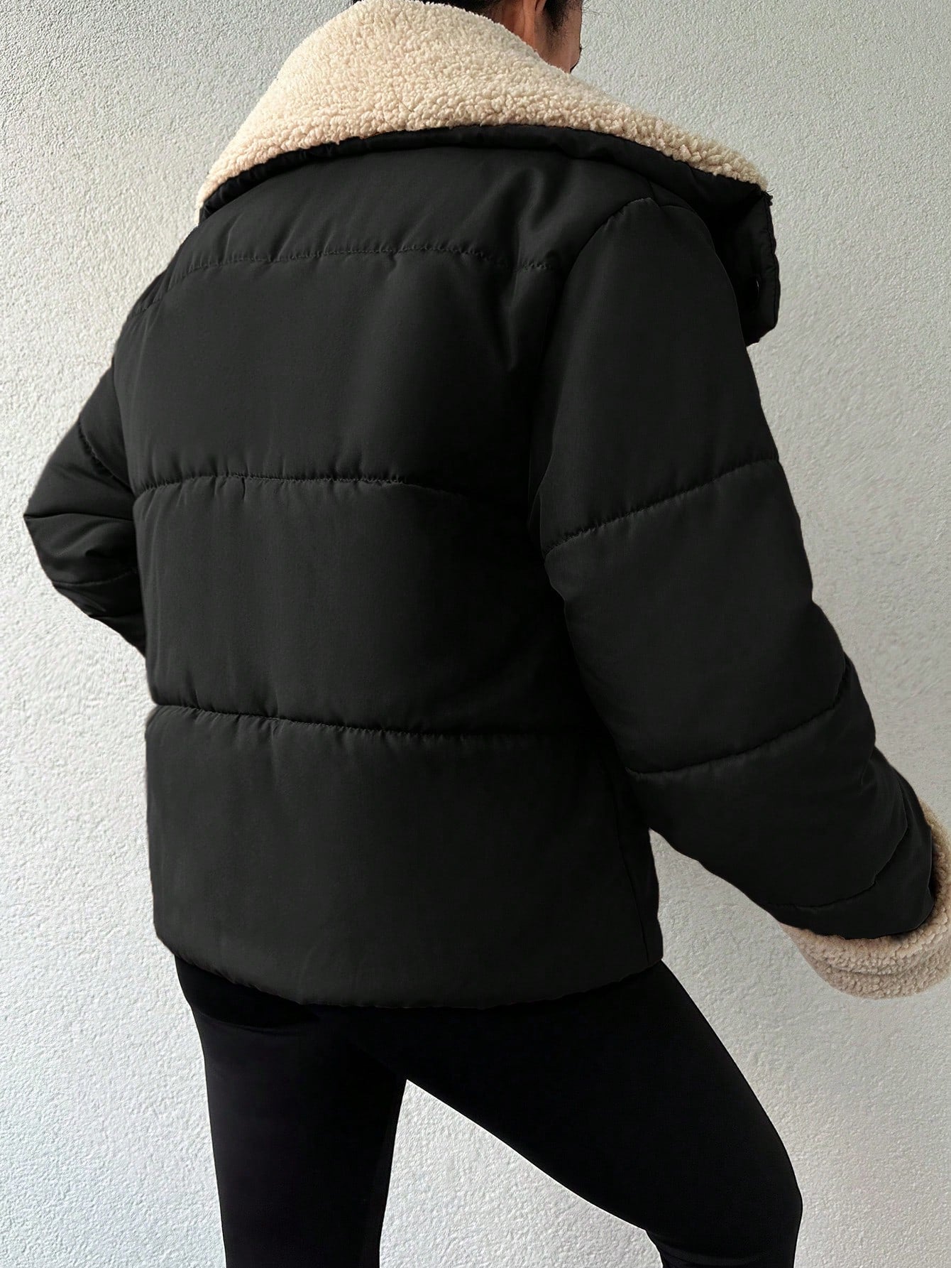 Women's Padded Jacket With Fur Collar