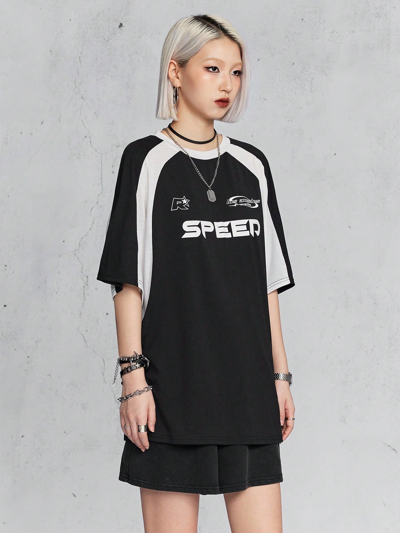 Women's Speed Letter Printed Racing T-Shirt