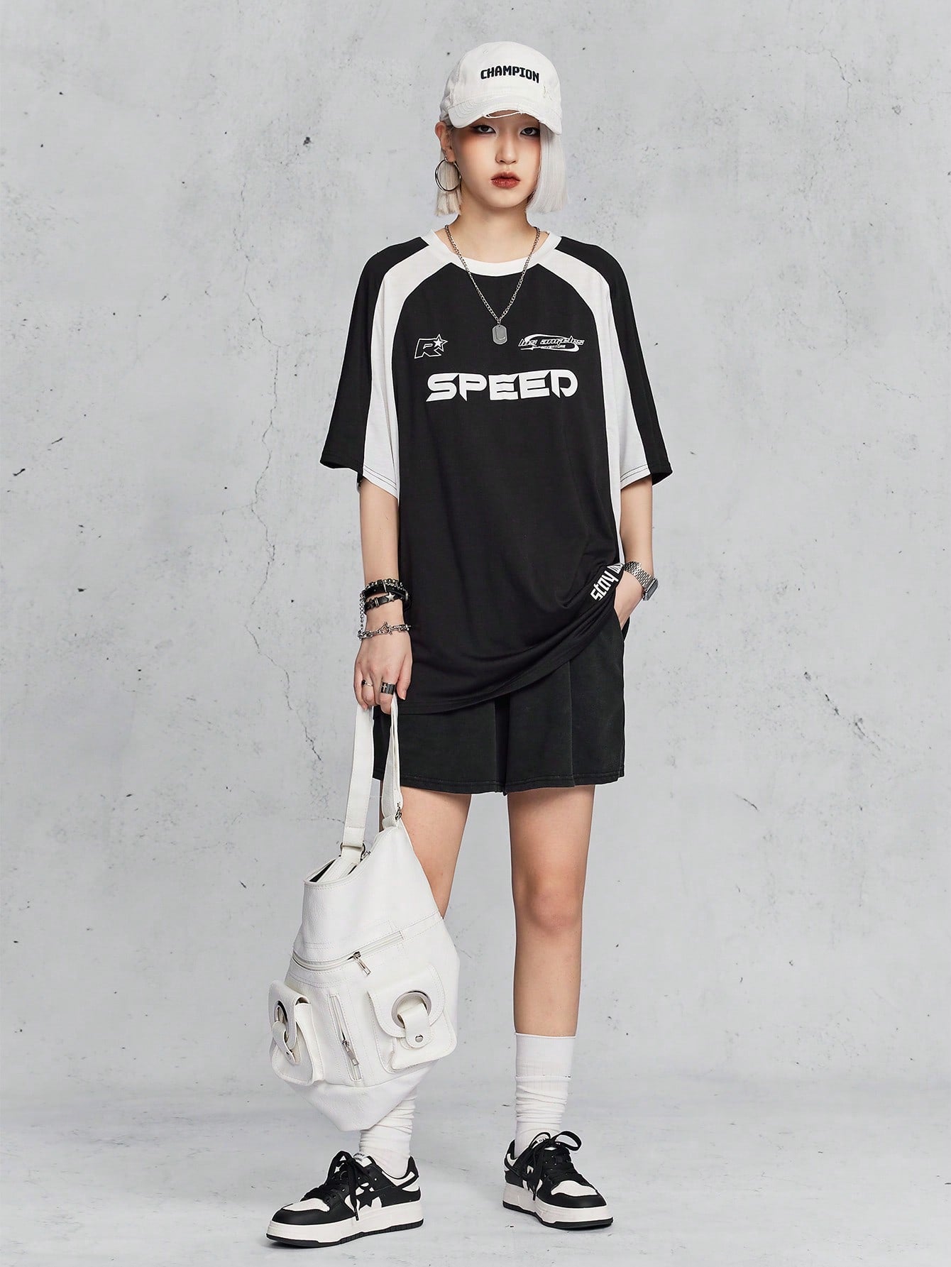 Women's Speed Letter Printed Racing T-Shirt