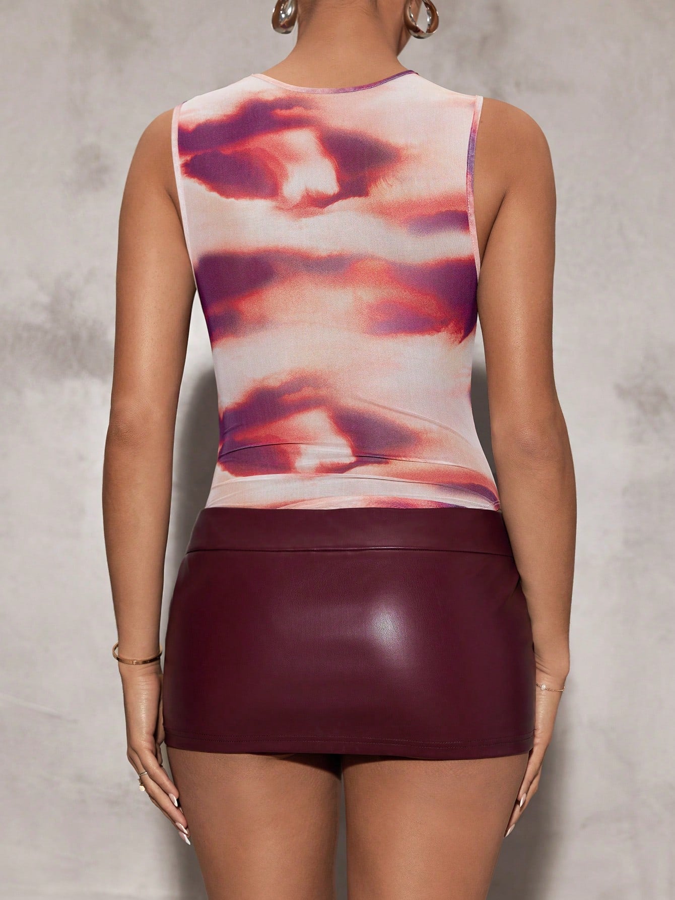 Women's Solid Color PU Leather Tight-Fitting Hip Skirt