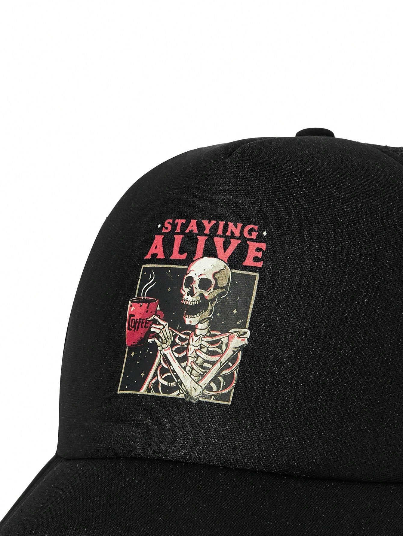 Eduely Artist Skull Print Men's Mesh Cap
