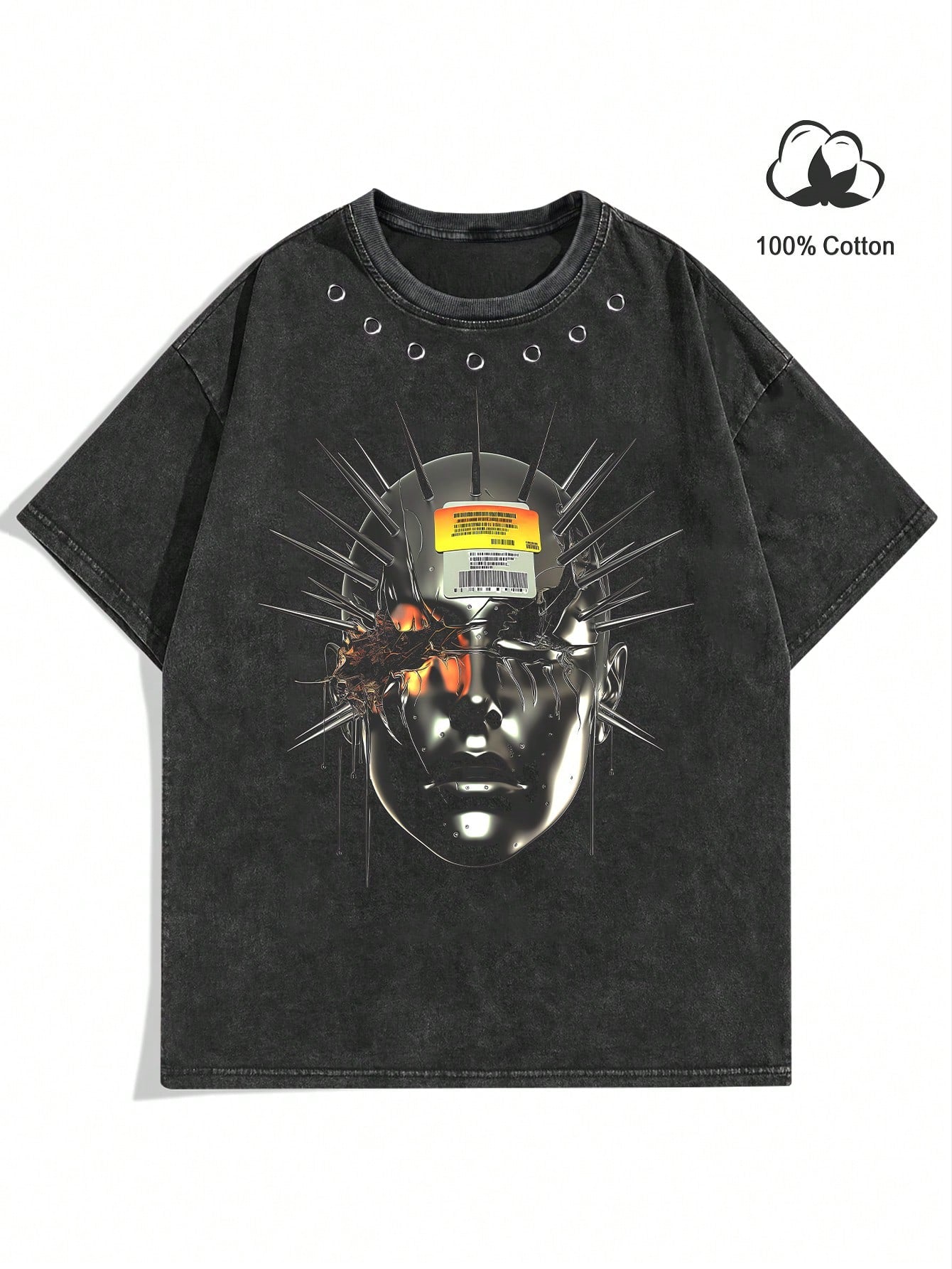 Men's 3D Figure Printed Crew Neck T-Shirt