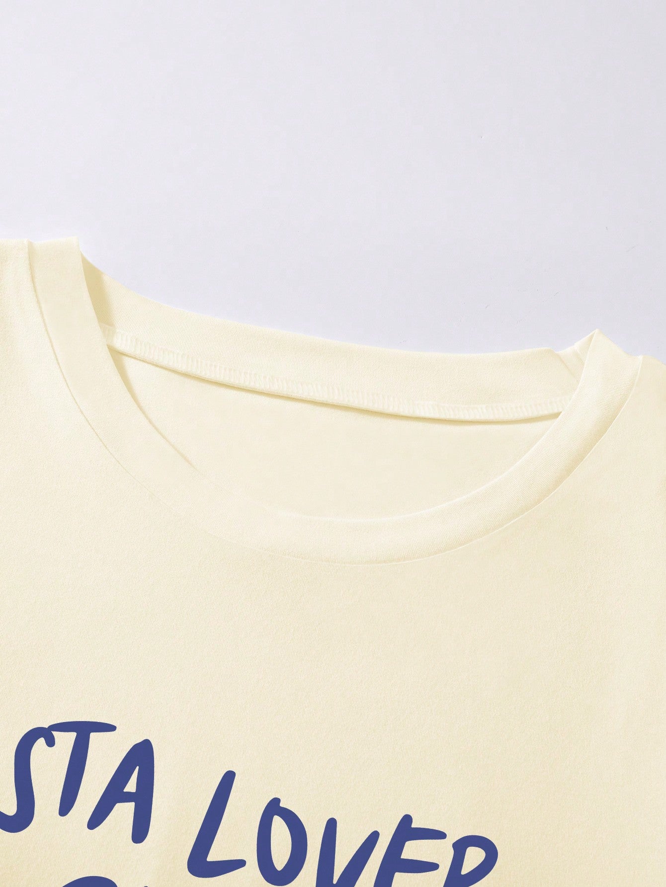 Women's Letter And Fruit Crew Neck Short Sleeve T-Shirt