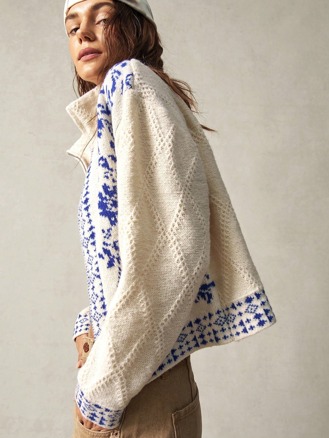 Lust Ladies Vacation Cardigan Turtleneck Sweater