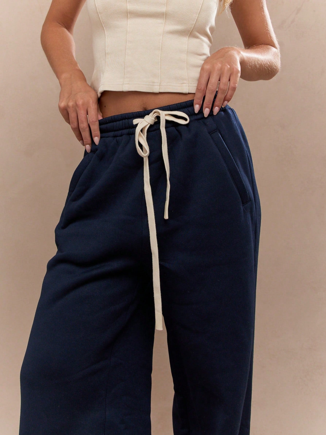 Lust Wide Leg Sweatpants With Drawstrings