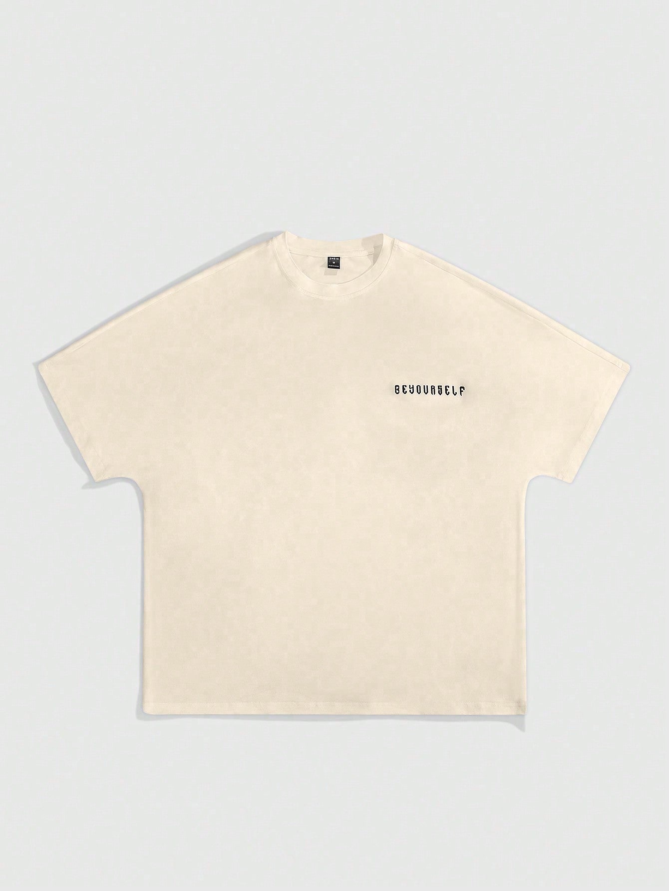 Men's Fashion Figure & Letter Print Batwing T-Shirt