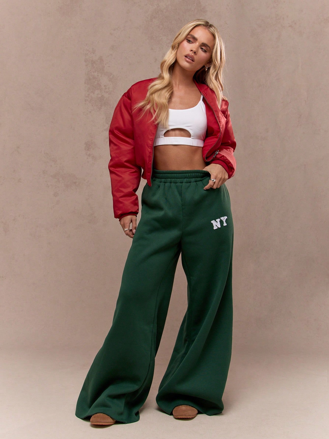 MISSGUIDED "NY" Wide Leg Sweatpants