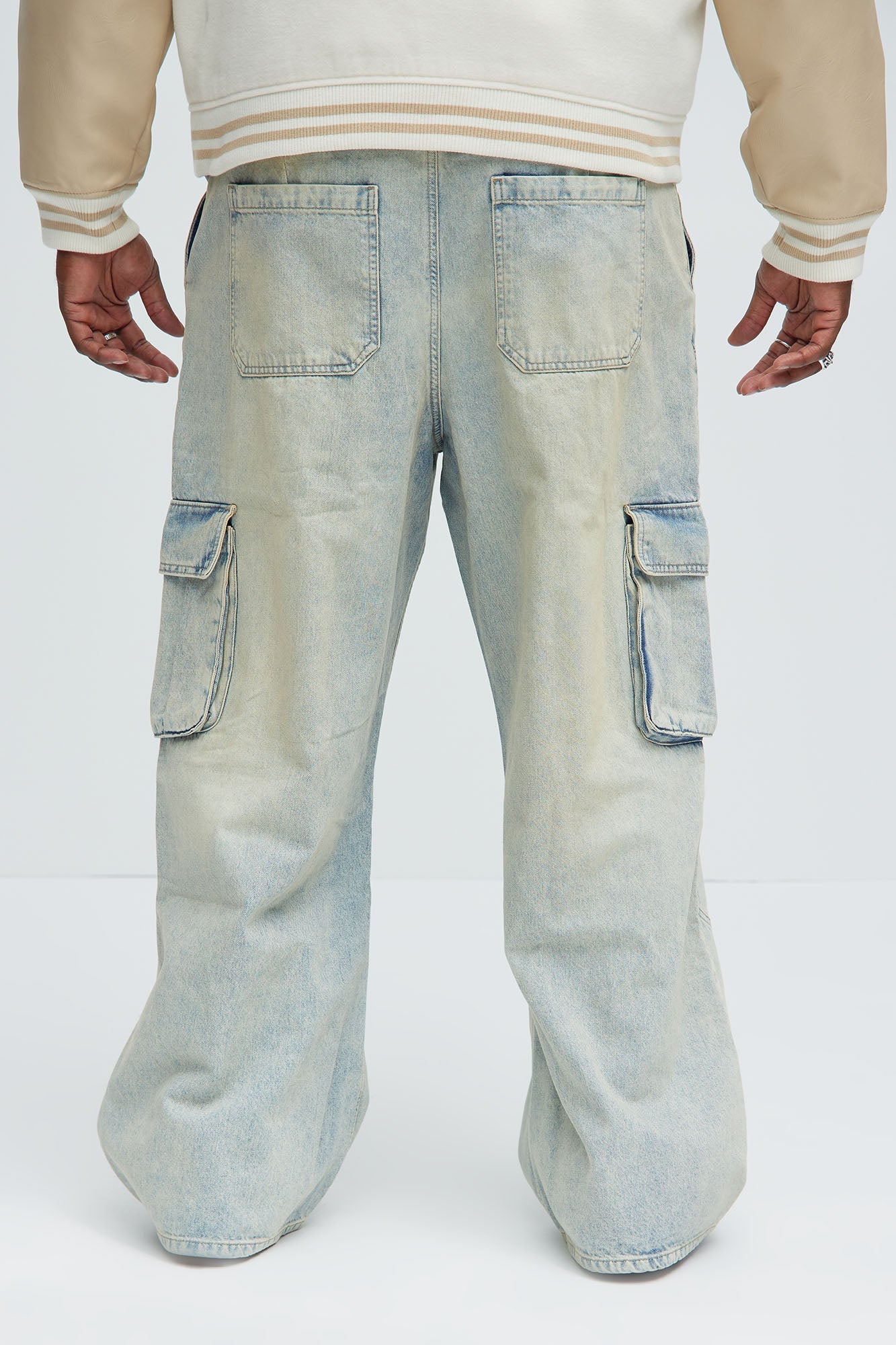 Micah Baggy Moto Jeans - Light Blue Wash